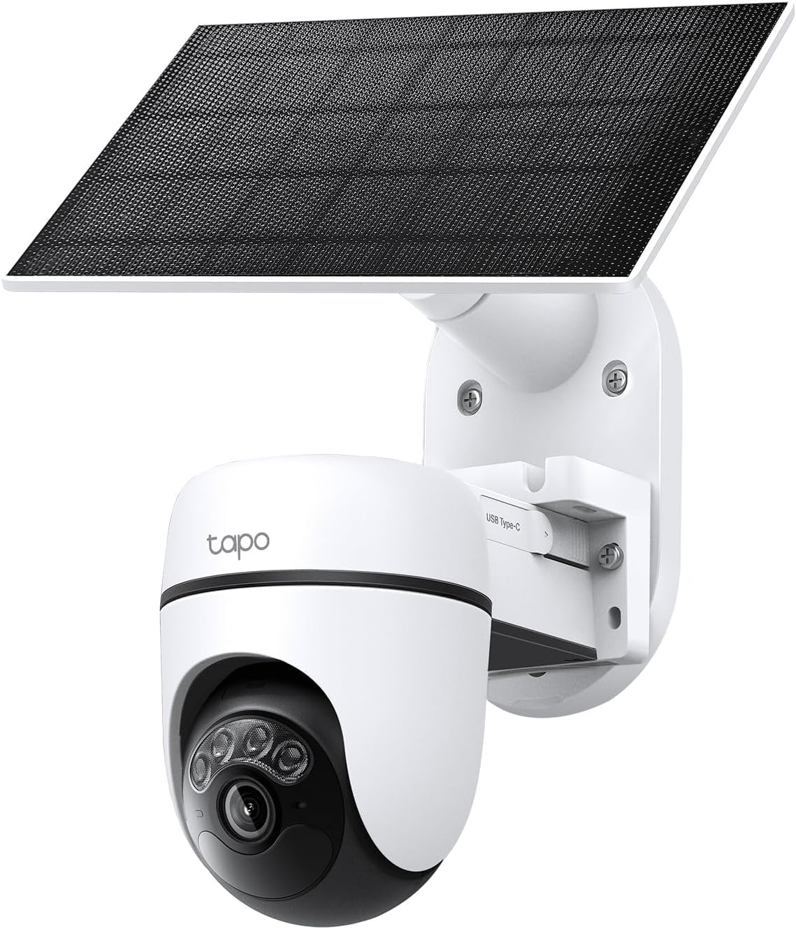 Tapo Solar-Powered Pan/Tilt Outdoor Security Camera Kit, Wireless